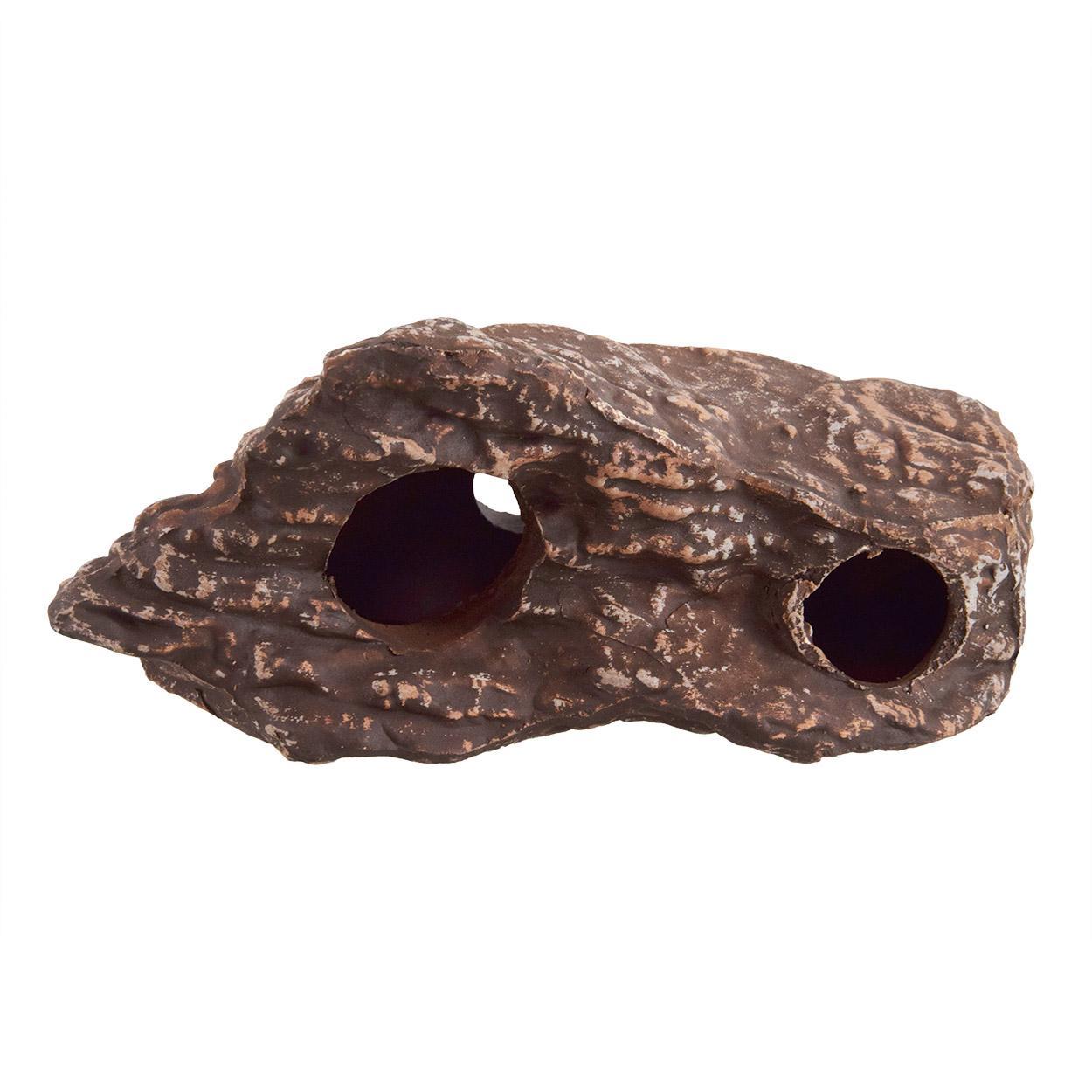UT Ceramic Hollow Rock -Brown -Small