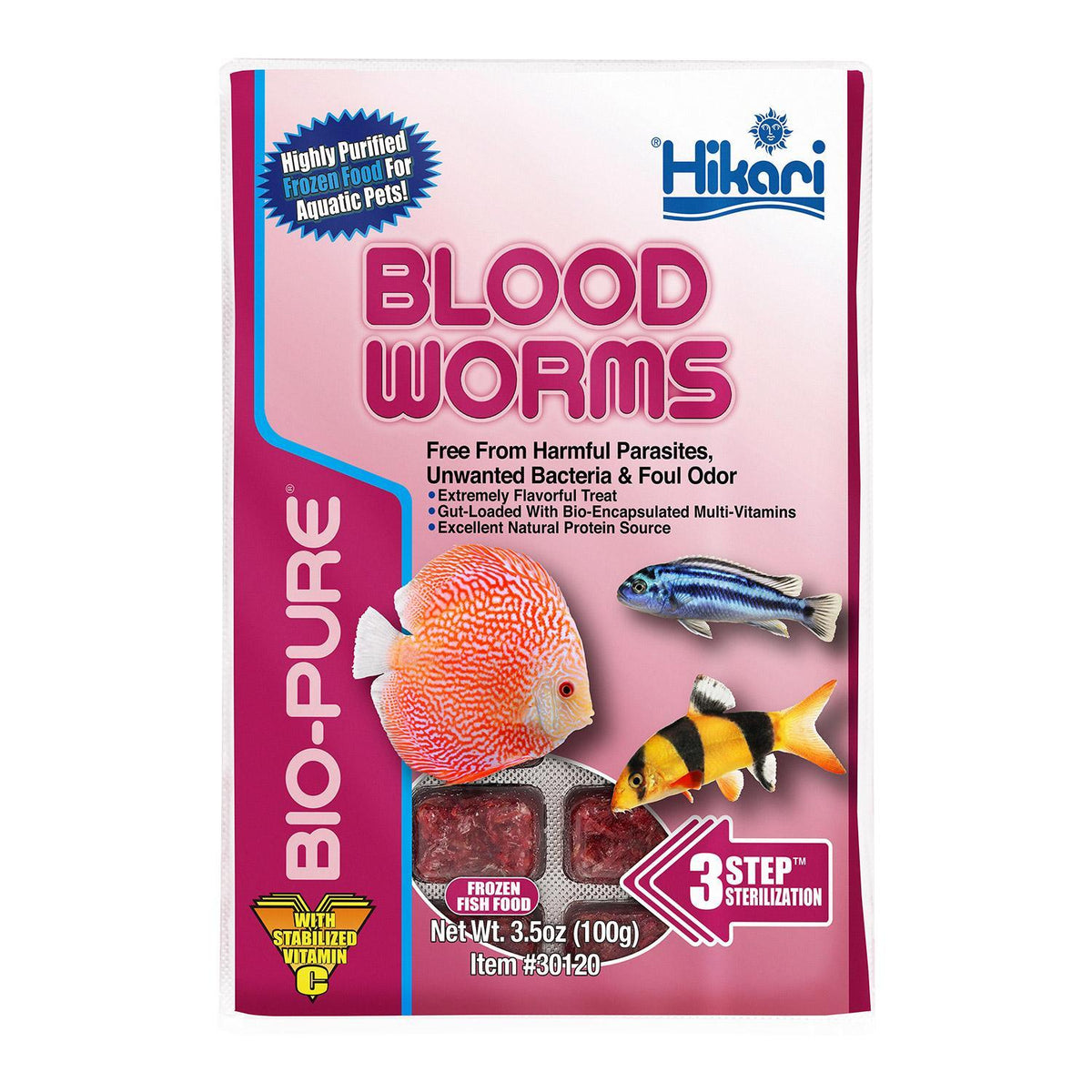 Hikari Bio-Pure Frozen Bloodworm Cubes 3.5oz