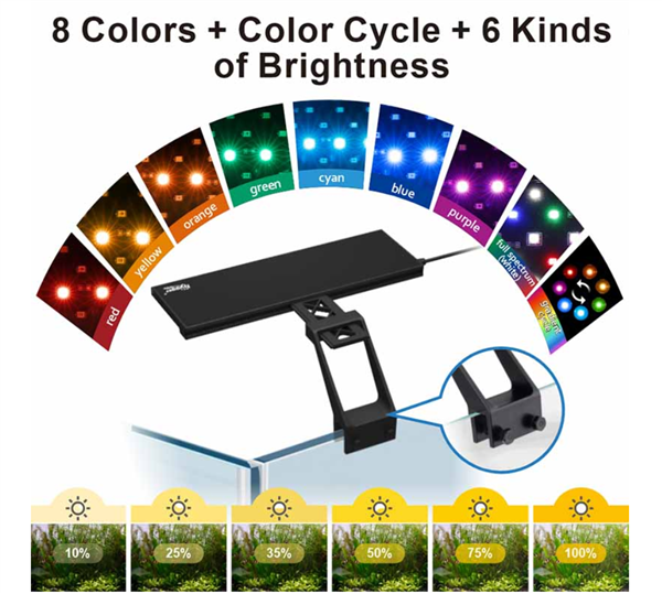 Hygger Clip On Aquarium LED Light 22.6" 22W