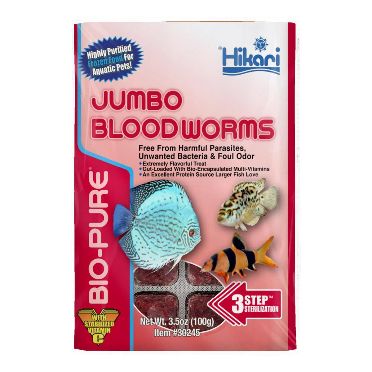 Hikari Frozen Jumbo Bloodworms 3.5oz