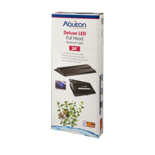 Aqueon Deluxe LED Full Hood - Black - 24"