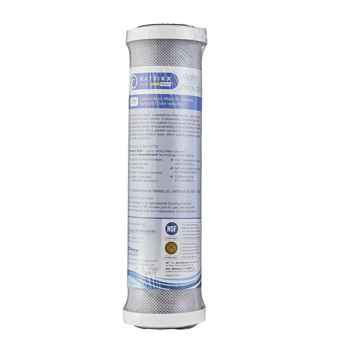 5 Micron Matrikx CTO Carbon Block