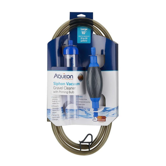 Aqueon Aquarium Siphon Vacuum Gravel Cleaner With Bulb, Large 10 in