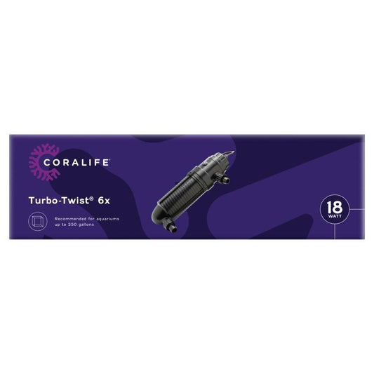 Coralife Turbo-Twist UV Sterilizer Black, 1ea/6X, 18 W, Up To 250 gal