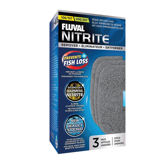 Fluval 107/207 Nitrite Remover Pad, 3pcs