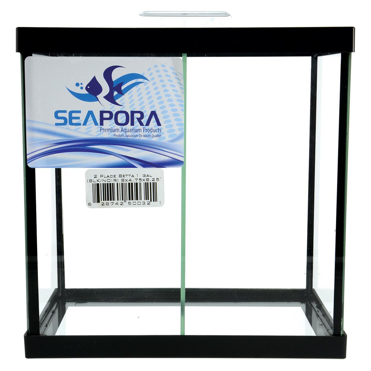Seapora 2 Compartment Betta Aquarium 1g