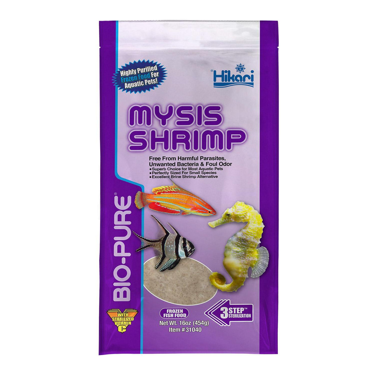 Hikari Bio-Pure Frozen Mysis Shrimp 16oz Flatpack
