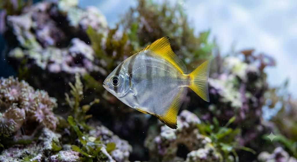 (SaltwaterFish) Mono (Monodactylus argenteu)