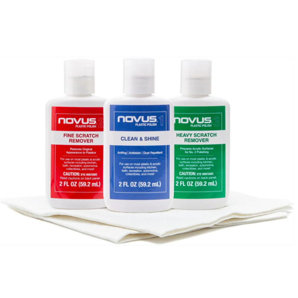 Novus Plastic Polish Kit 2oz - #1,2,3 and 2 Polish Mates