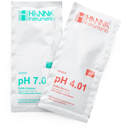 HI77400p PH 4.01 and 7.01 Calibration Buffer Sachets (10 x 20mL, 5 Each)