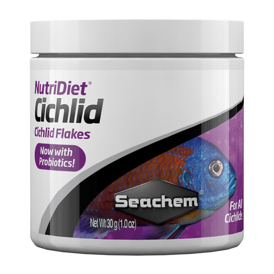 SEACHEM NutriDiet Cichlid Flakes 1 OZ (30grams)