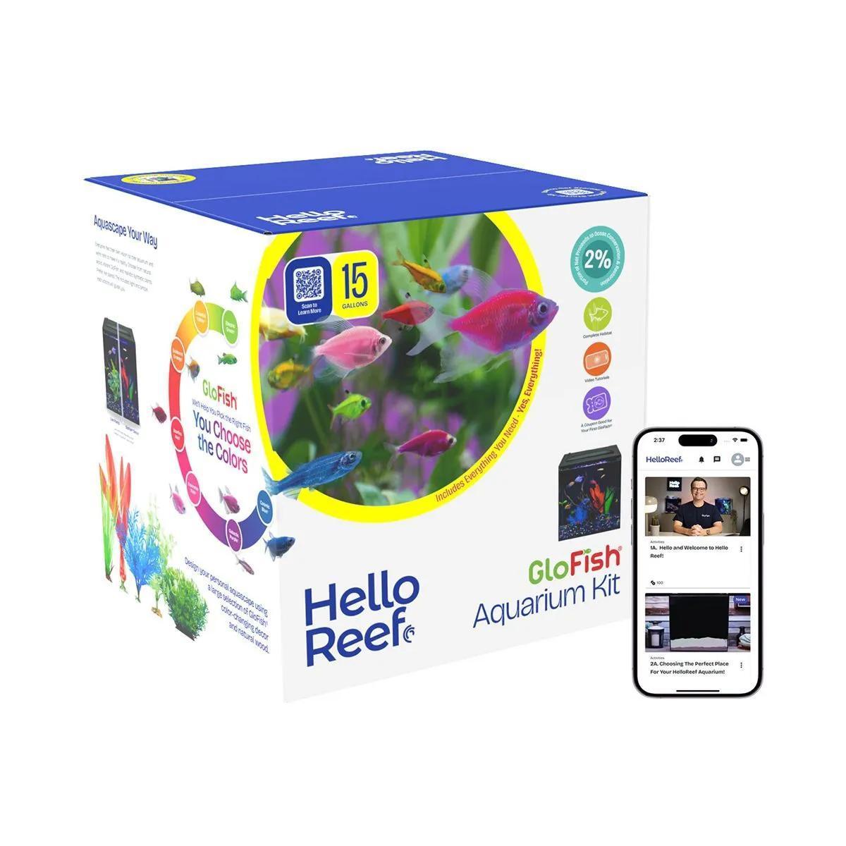 Helloreef Glofish Aquarium Kit