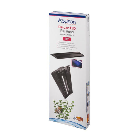 Aqueon Deluxe LED Full Hood - Black - 30"