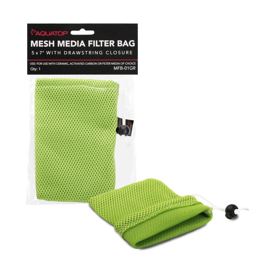 Aquatop Mesh Filter Media Bag with Drawstring 5"x7"